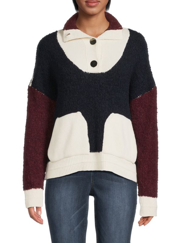 ba&sh Benji Colorblocked Sweater